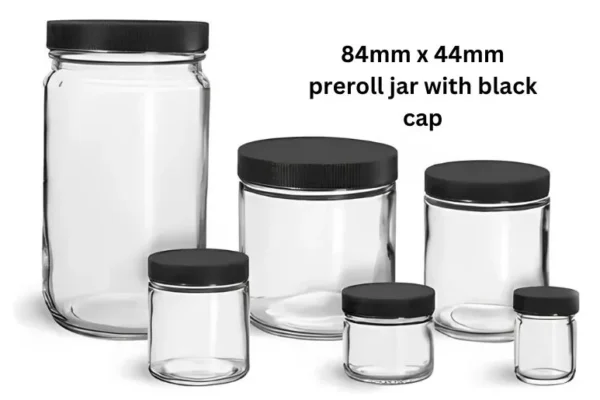 84mm x 44mm Preroll Jar with Black Cap | Benefits Explored