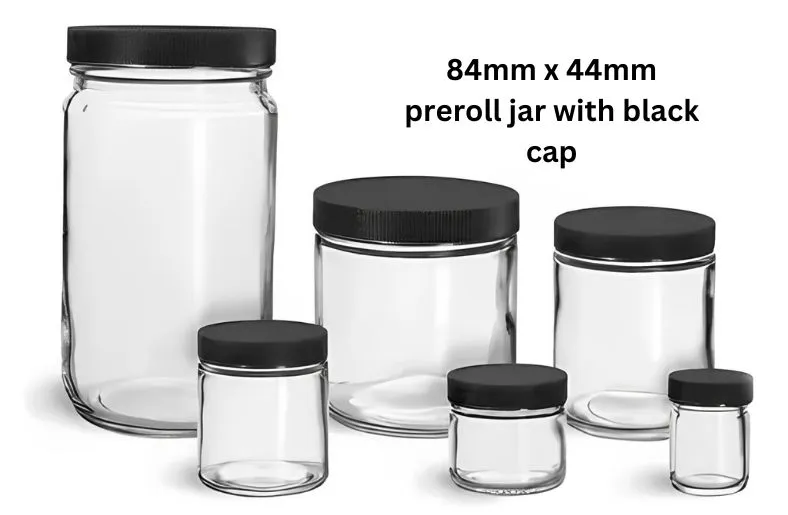 84mm x 44mm Preroll Jar with Black Cap | Benefits Explored